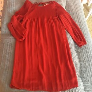 Max Studio Pleated Red Dress